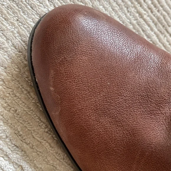 Cole Haan Cassidy Ankle Heeled Boots Leather Brown Buckle Size 11 - Picture 12 of 16